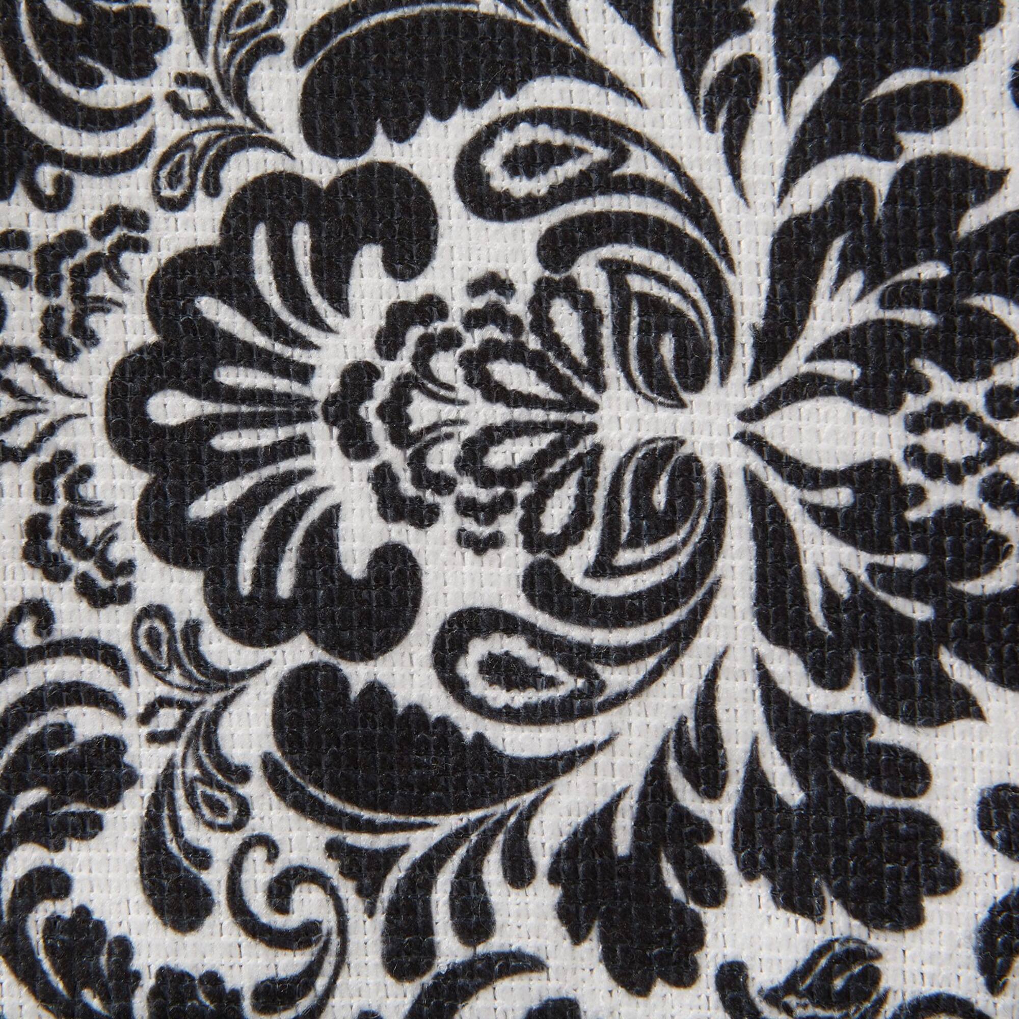 DII® Black Microfiber Damask Dishcloth Set